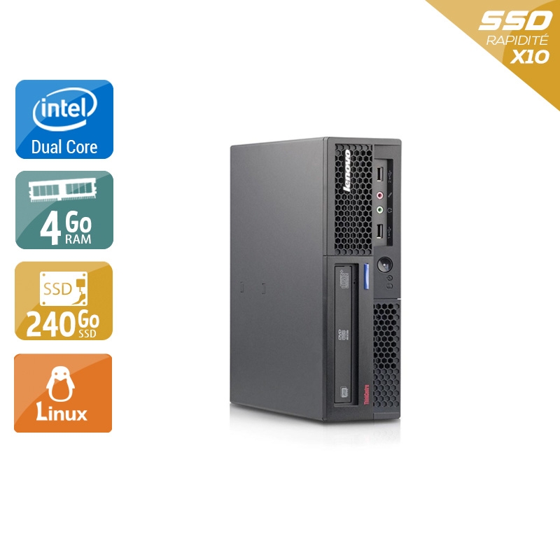 Acheter Lenovo ThinkCentre M58 USFF Dual Core - 4Go RAM 240Go SSD Linux État correctOccasion certifiée reconditionnée Bon état - 165,83 € Lenovo ThinkCentre M58 USFF Dual Core - 4Go RAM 240Go SSD Linux État correctOccasion certifiée reconditionnée Bon état - reconditionné disponible sur Kiatoo