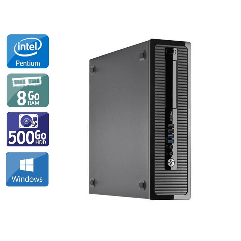 HP ProDesk 400 G1 SFF Pentium G Dual Core - 8Go RAM 500Go HDD Windows 10  Bon étatOccasion certifiée reconditionnée Bon état -  reconditionné disponible sur Kiatoo