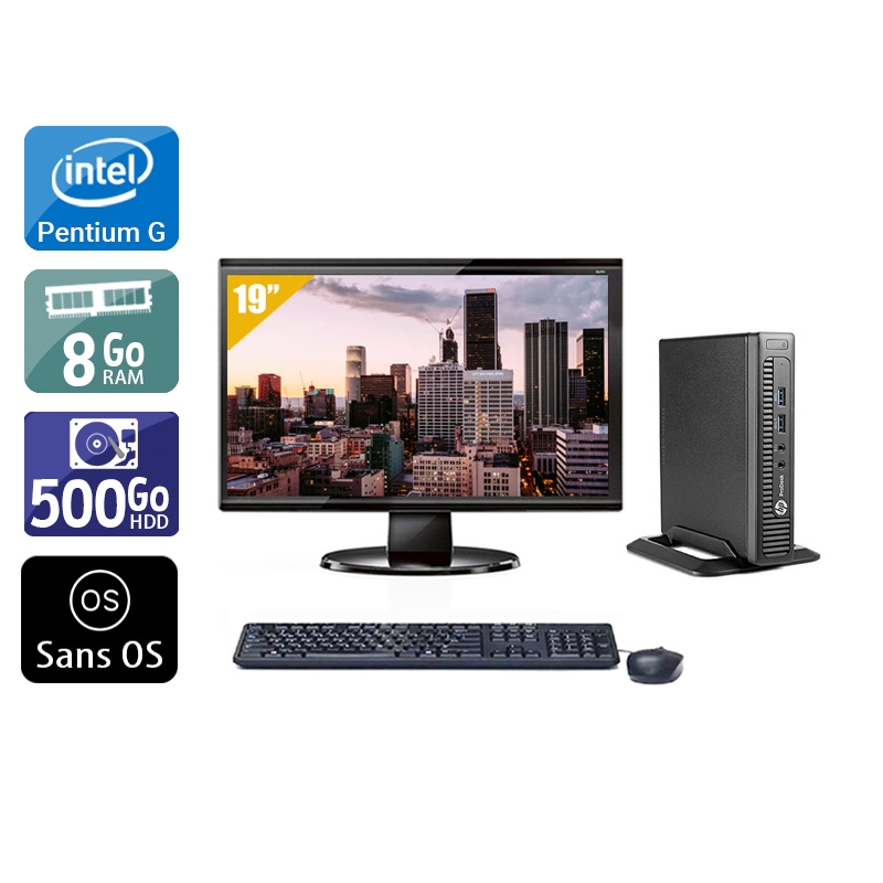 Acheter HP ProDesk 600 G1 TINY Pentium G Dual Core + Écran - 19'' 8Go RAM 500Go HDD Sans OS Très bon étatOccasion certifiée reconditionnée Bon état - 265,84 € HP ProDesk 600 G1 TINY Pentium G Dual Core + Écran - 19'' 8Go RAM 500Go HDD Sans OS Très bon étatOccasion certifiée reconditionnée Bon état - reconditionné disponible sur Kiatoo