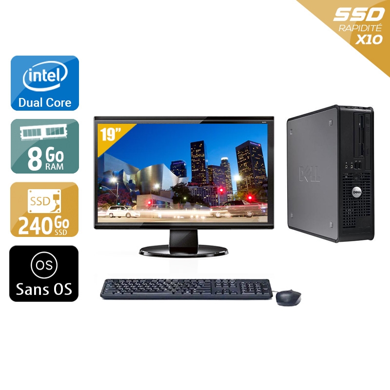 Acheter Dell Optiplex 760 SFF Dual Core + Écran - 19'' 8Go RAM 240Go SSD Sans OS Bon étatOccasion certifiée reconditionnée Bon état - 224,17 € Dell Optiplex 760 SFF Dual Core + Écran - 19'' 8Go RAM 240Go SSD Sans OS Bon étatOccasion certifiée reconditionnée Bon état - reconditionné disponible sur Kiatoo