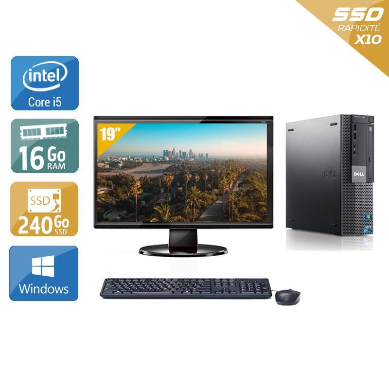 Acheter Dell Optiplex 980 Desktop i5 + Écran - 19'' 16Go RAM 240Go SSD Windows 10 Bon étatOccasion certifiée reconditionnée Bon état - 257,50 € Dell Optiplex 980 Desktop i5 + Écran - 19'' 16Go RAM 240Go SSD Windows 10 Bon étatOccasion certifiée reconditionnée Bon état - reconditionné disponible sur Kiatoo