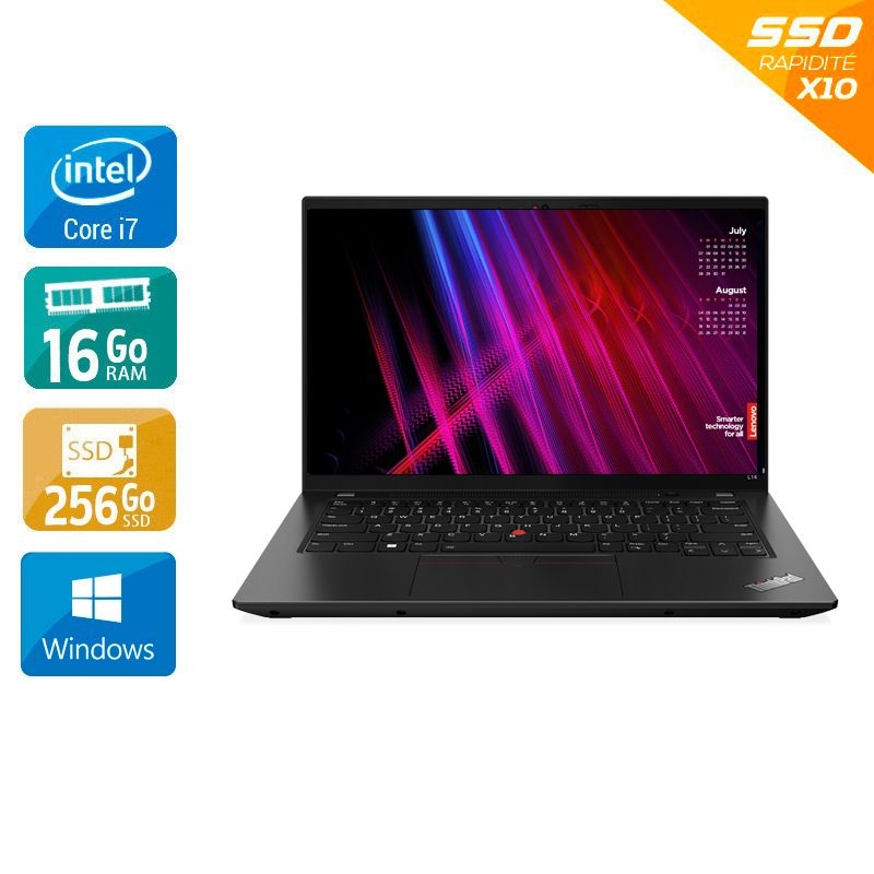 Lenovo ThinkPad L14 GEN 1 14'' i7 Gen 10 - 16Go RAM 256Go SSD Windows 11 - Etat du Produit : État correct  État correctOccasion certifiée reconditionnée Bon état -  reconditionné disponible sur Kiatoo