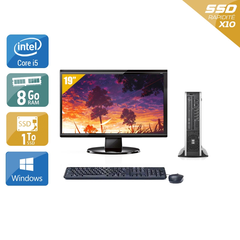 HP Compaq Elite 8200 USDT i5 + Écran - 19'' 8Go RAM 1To SSD Windows 10  Bon étatOccasion certifiée reconditionnée Bon état -  reconditionné disponible sur Kiatoo