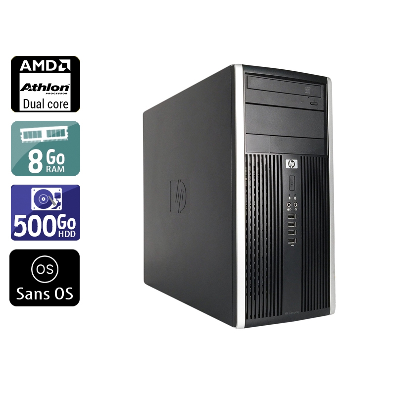 Acheter HP Compaq Pro 6005 Tower AMD Athlon Dual Core - 8Go RAM 500Go HDD Sans OS État correctOccasion certifiée reconditionnée Bon état - 165,83 € HP Compaq Pro 6005 Tower AMD Athlon Dual Core - 8Go RAM 500Go HDD Sans OS État correctOccasion certifiée reconditionnée Bon état - reconditionné disponible sur Kiatoo