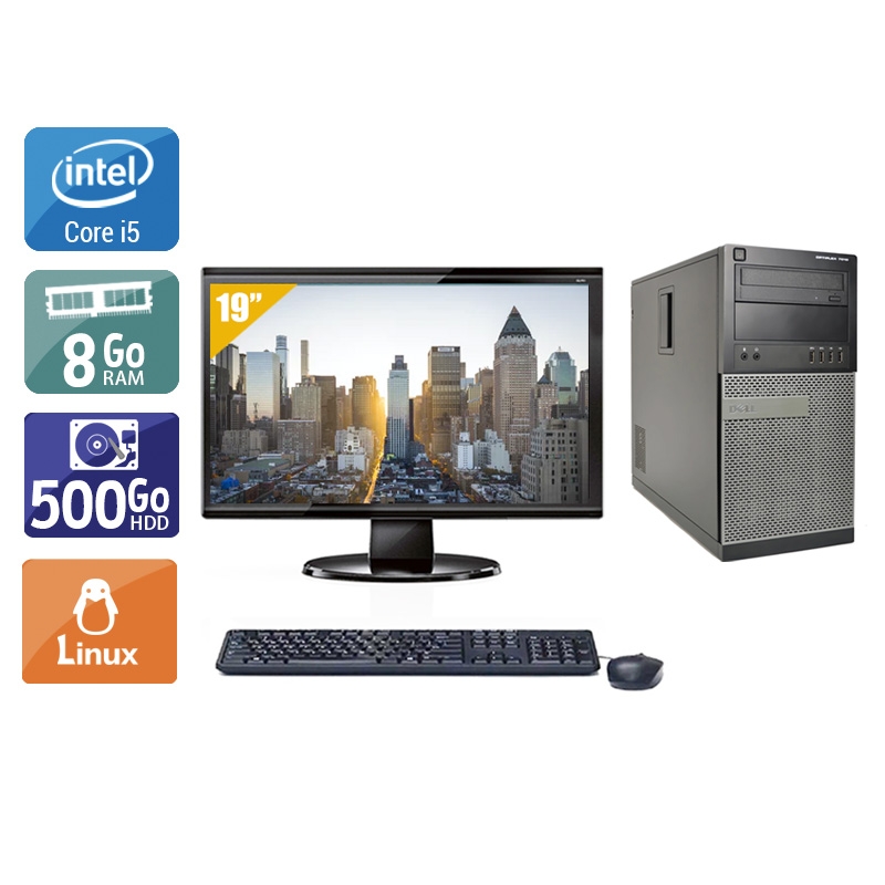 Dell Optiplex 7020 Tower i5 + Écran - 19'' 8Go RAM 500Go HDD Linux  Bon étatOccasion certifiée reconditionnée Bon état -  reconditionné disponible sur Kiatoo