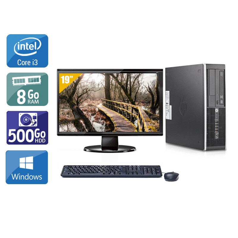 HP Compaq Elite 8200 SFF i3 + Écran - 19'' 8Go RAM 500Go HDD Windows 10  Bon étatOccasion certifiée reconditionnée Bon état -  reconditionné disponible sur Kiatoo