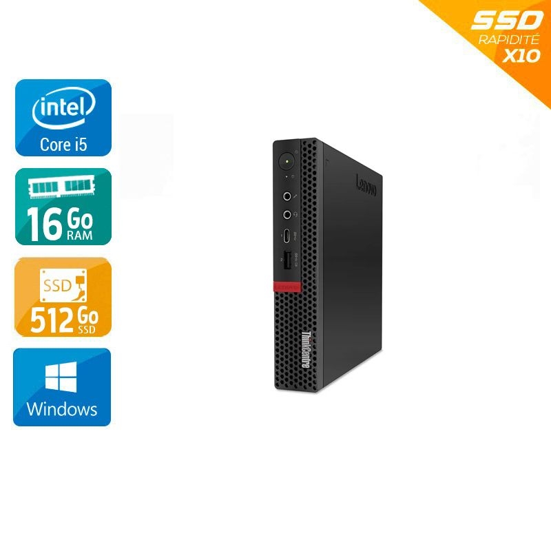 Lenovo ThinkCentre M720Q Tiny i5 Gen 8 - 16Go RAM 512Go SSD Windows 11  Bon étatOccasion certifiée reconditionnée Bon état -  reconditionné disponible sur Kiatoo