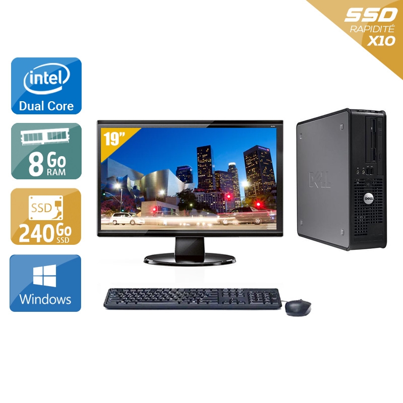 Acheter Dell Optiplex 760 SFF Dual Core + Écran - 19'' 8Go RAM 240Go SSD Windows 10 Bon étatOccasion certifiée reconditionnée Bon état - 224,17 € Dell Optiplex 760 SFF Dual Core + Écran - 19'' 8Go RAM 240Go SSD Windows 10 Bon étatOccasion certifiée reconditionnée Bon état - reconditionné disponible sur Kiatoo