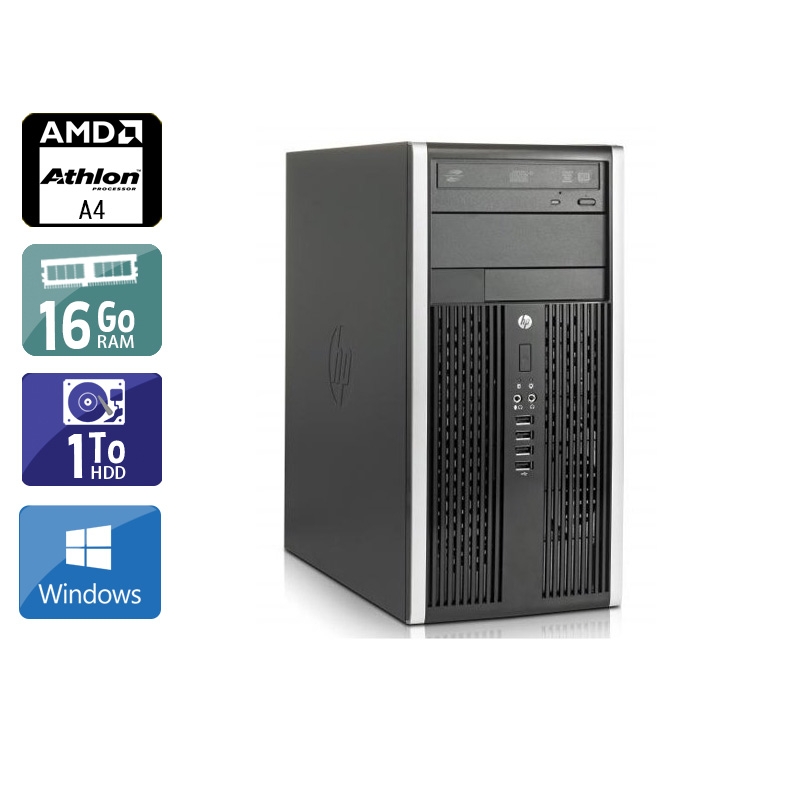 HP Compaq Pro 6305 Tower AMD A4 - 16Go RAM 1To HDD Windows 10  Très bon étatOccasion certifiée reconditionnée Bon état -  reconditionné disponible sur Kiatoo
