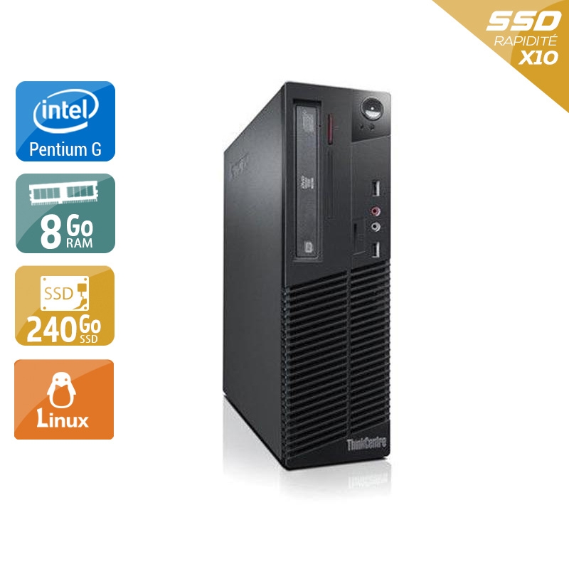 Lenovo ThinkCentre M72E SFF Pentium G Dual Core - 8Go RAM 240Go SSD Linux  Bon étatOccasion certifiée reconditionnée Bon état -  reconditionné disponible sur Kiatoo