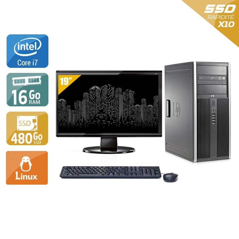 HP Compaq Elite 8300 Tower i7 + Écran - 19'' 16Go RAM 480Go SSD Linux  Bon étatOccasion certifiée reconditionnée Bon état -  reconditionné disponible sur Kiatoo