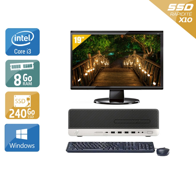 Acheter HP EliteDesk 800 G3 SFF i3 Gen 7 + Écran - 19'' 8Go RAM 240Go SSD Windows 10 Bon étatOccasion certifiée reconditionnée Bon état - 224,17 € HP EliteDesk 800 G3 SFF i3 Gen 7 + Écran - 19'' 8Go RAM 240Go SSD Windows 10 Bon étatOccasion certifiée reconditionnée Bon état - reconditionné disponible sur Kiatoo