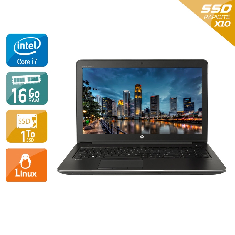 HP ZBook 15 G3 15,6'' i7 Gen 6  - 16Go RAM 1To SSD Linux  Bon étatOccasion certifiée reconditionnée Bon état -  reconditionné disponible sur Kiatoo