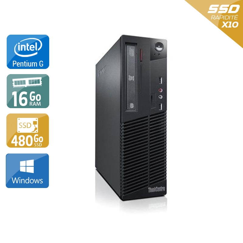 Acheter Lenovo ThinkCentre M72E SFF Pentium G Dual Core - 16Go RAM 480Go SSD Windows 10 Bon étatOccasion certifiée reconditionnée Bon état - 265,83 € Lenovo ThinkCentre M72E SFF Pentium G Dual Core - 16Go RAM 480Go SSD Windows 10 Bon étatOccasion certifiée reconditionnée Bon état - reconditionné disponible sur Kiatoo