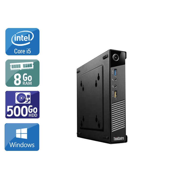 Acheter Lenovo ThinkCentre M73 Tiny i5 - 8Go RAM 500Go HDD Windows 10 État correctOccasion certifiée reconditionnée Bon état - 165,83 € Lenovo ThinkCentre M73 Tiny i5 - 8Go RAM 500Go HDD Windows 10 État correctOccasion certifiée reconditionnée Bon état - reconditionné disponible sur Kiatoo