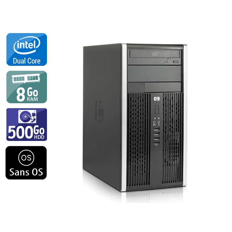 HP Compaq Pro 6000 Tower Dual Core - 8Go RAM 500Go HDD Sans OS  État correctOccasion certifiée reconditionnée Bon état -  reconditionné disponible sur Kiatoo