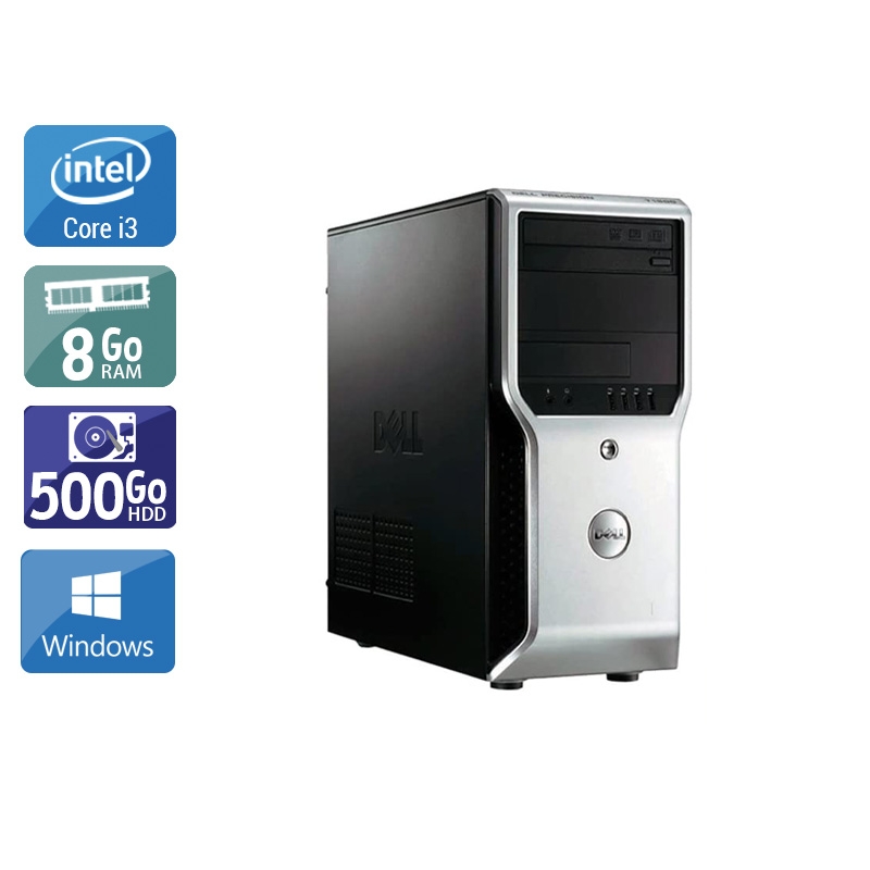 Dell Precision T1500 Tower i3 - 8Go RAM 500Go HDD Windows 10  Bon étatOccasion certifiée reconditionnée Bon état -  reconditionné disponible sur Kiatoo