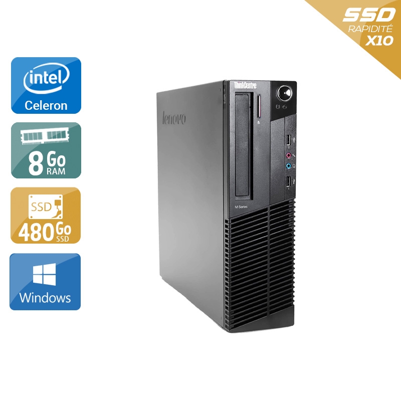 Lenovo ThinkCentre M83 SFF Celeron Dual Core - 8Go RAM 480Go SSD Windows 10  Bon étatOccasion certifiée reconditionnée Bon état -  reconditionné disponible sur Kiatoo
