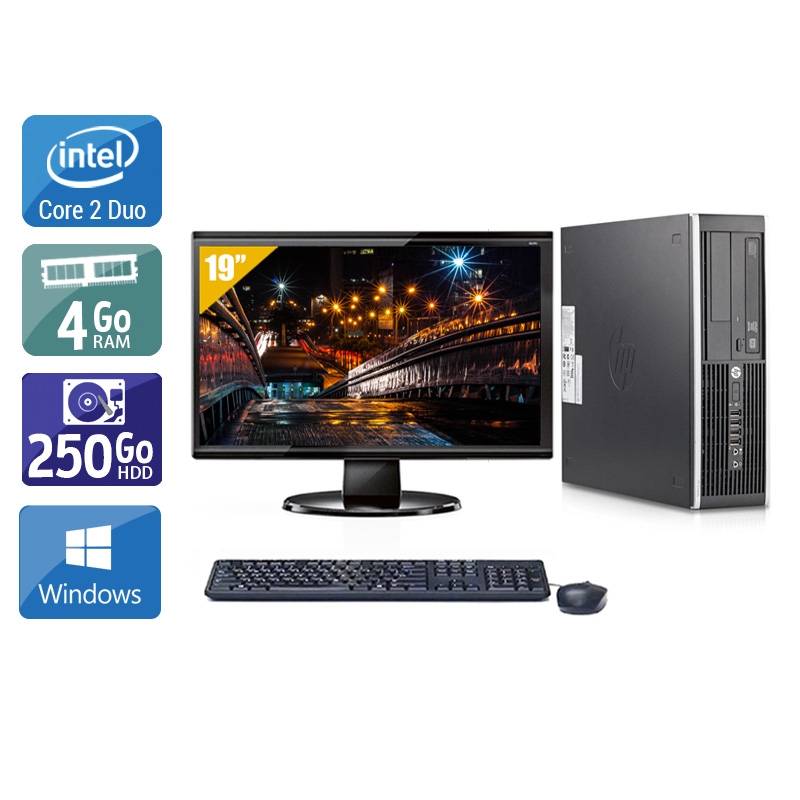 HP Compaq Elite 8200 SFF Core 2 Duo + Écran - 19'' 4Go RAM 250Go HDD Windows 10  Bon étatOccasion certifiée reconditionnée Bon état -  reconditionné disponible sur Kiatoo