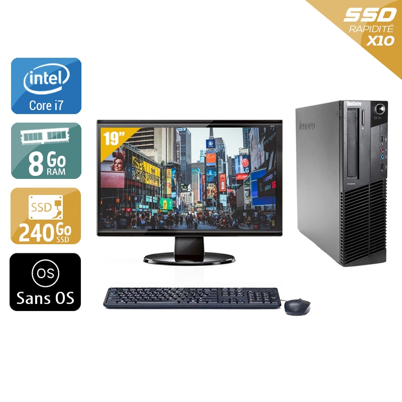 Acheter Lenovo ThinkCentre M91 SFF i7 + Écran - 19'' 8Go RAM 240Go SSD Sans OS Bon étatOccasion certifiée reconditionnée Bon état - 224,17 € Lenovo ThinkCentre M91 SFF i7 + Écran - 19'' 8Go RAM 240Go SSD Sans OS Bon étatOccasion certifiée reconditionnée Bon état - reconditionné disponible sur Kiatoo