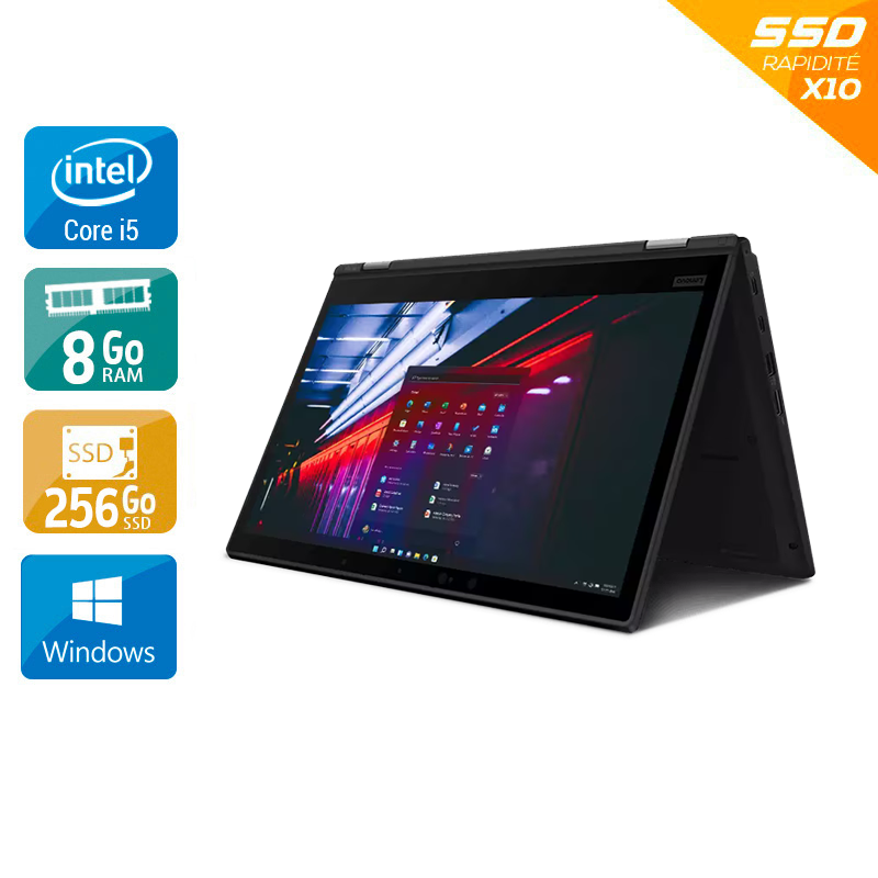 Lenovo ThinkPad L390 Yoga 13,3'' i5 Gen 8 - 8Go RAM 256Go SSD Windows 11  ⭐ Premium - Garantie 3 ans incluseOccasion certifiée reconditionnée  -  reconditionné disponible sur Kiatoo