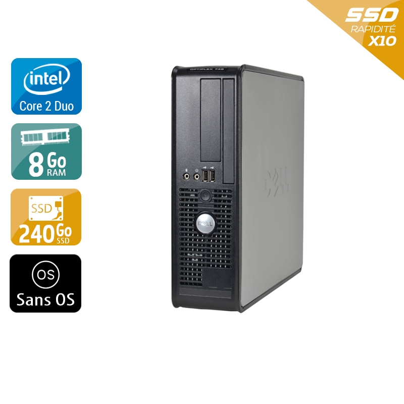 Acheter Dell Optiplex 745 SFF Core 2 Duo - 8Go RAM 240Go SSD Sans OS Très bon étatOccasion certifiée reconditionnée Bon état - 232,50 € Dell Optiplex 745 SFF Core 2 Duo - 8Go RAM 240Go SSD Sans OS Très bon étatOccasion certifiée reconditionnée Bon état - reconditionné disponible sur Kiatoo