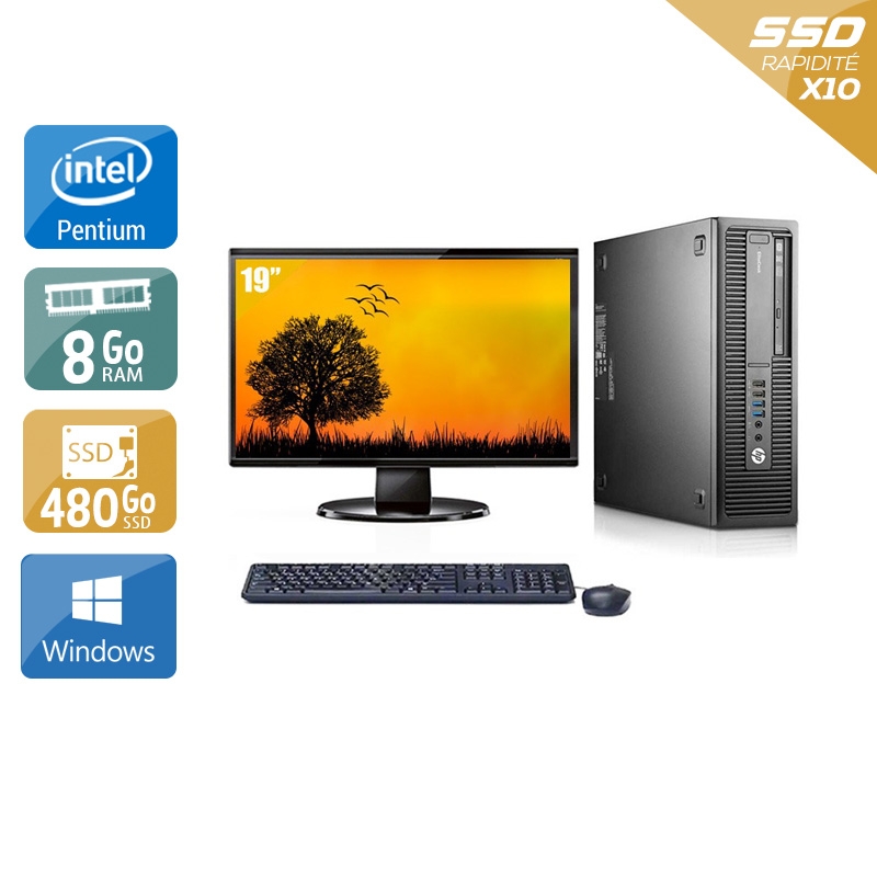 Acheter HP EliteDesk 800 G1 SFF Pentium G Dual Core + Écran - 19'' 8Go RAM 480Go SSD Windows 10 Bon étatOccasion certifiée reconditionnée Bon état - 265,83 € HP EliteDesk 800 G1 SFF Pentium G Dual Core + Écran - 19'' 8Go RAM 480Go SSD Windows 10 Bon étatOccasion certifiée reconditionnée Bon état - reconditionné disponible sur Kiatoo