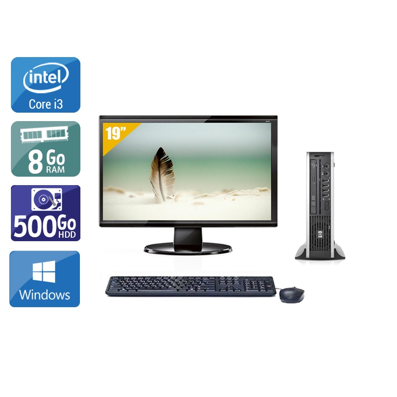 HP Compaq Elite 8200 USDT i3 + Écran - 19'' 8Go RAM 500Go HDD Windows 10  Bon étatOccasion certifiée reconditionnée Bon état -  reconditionné disponible sur Kiatoo
