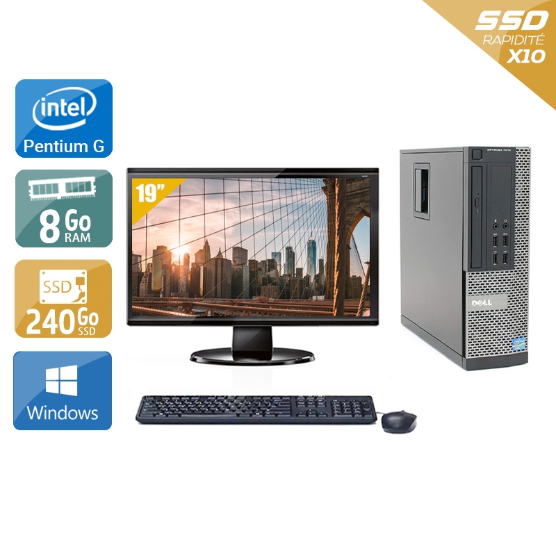 Acheter Dell Optiplex 7010 SFF Pentium G Dual Core + Écran - 19'' 8Go RAM 240Go SSD Windows 10 Très bon étatOccasion certifiée reconditionnée Bon état - 349,17 € Dell Optiplex 7010 SFF Pentium G Dual Core + Écran - 19'' 8Go RAM 240Go SSD Windows 10 Très bon étatOccasion certifiée reconditionnée Bon état - reconditionné disponible sur Kiatoo