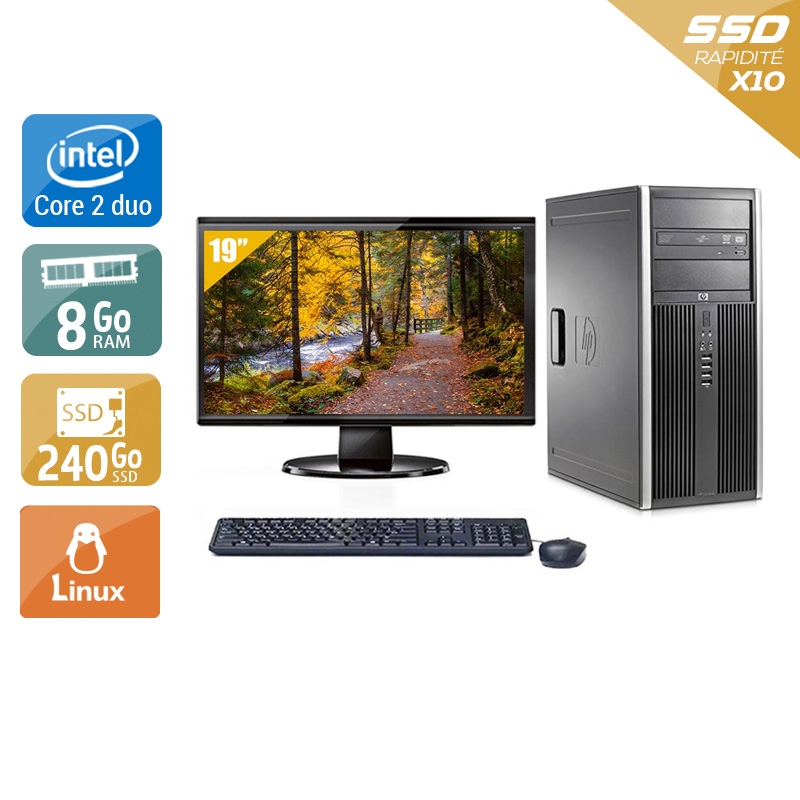HP Compaq dc7900 Tower Core 2 Duo + Écran - 19'' 8Go RAM 240Go SSD Linux  Bon étatOccasion certifiée reconditionnée Bon état -  reconditionné disponible sur Kiatoo