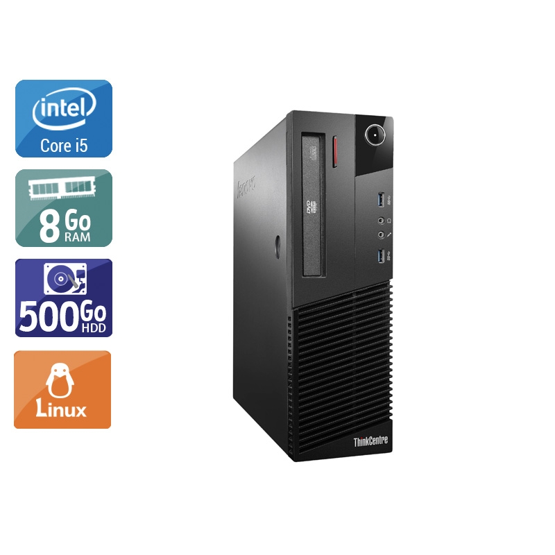 Lenovo ThinkCentre M93 SFF i5 - 8Go RAM 500Go HDD Linux  Très bon étatOccasion certifiée reconditionnée Bon état -  reconditionné disponible sur Kiatoo