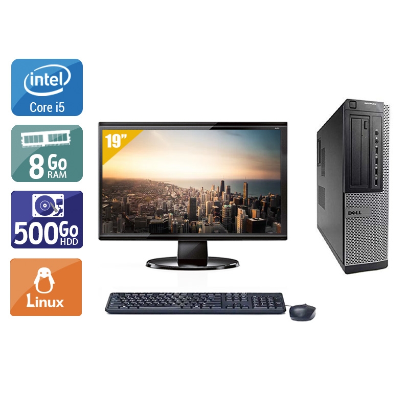 Dell Optiplex 390 Desktop i5 + Écran - 19'' 8Go RAM 500Go HDD Linux  Bon étatOccasion certifiée reconditionnée Bon état -  reconditionné disponible sur Kiatoo