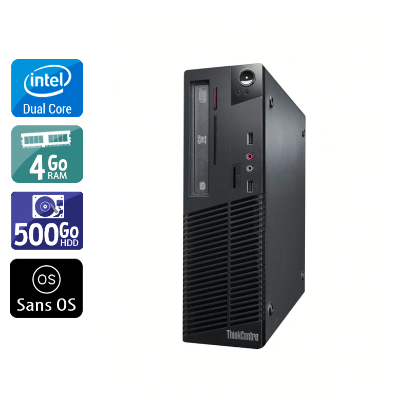 Acheter Lenovo ThinkCentre M70E SFF Dual Core - 4Go RAM 500Go HDD Sans OS État correctOccasion certifiée reconditionnée Bon état - 165,83 € Lenovo ThinkCentre M70E SFF Dual Core - 4Go RAM 500Go HDD Sans OS État correctOccasion certifiée reconditionnée Bon état - reconditionné disponible sur Kiatoo