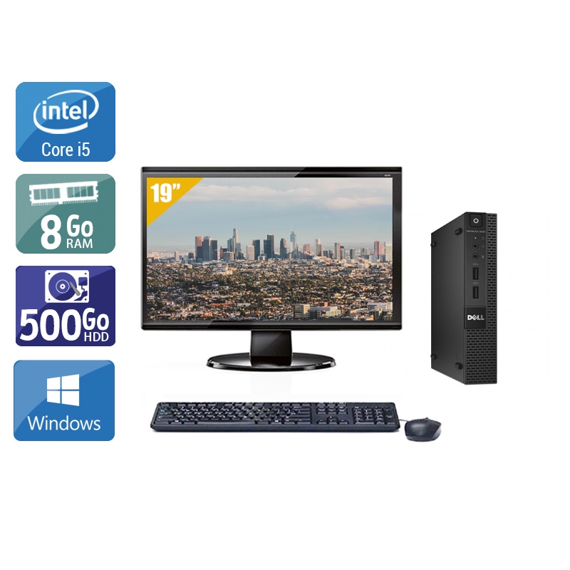 Dell Optiplex 9020M USDT i5 + Écran - 19'' 8Go RAM 500Go HDD Windows 10  Bon étatOccasion certifiée reconditionnée Bon état -  reconditionné disponible sur Kiatoo