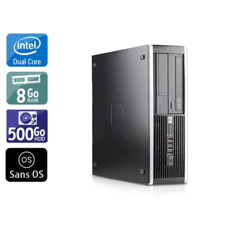 HP Compaq Pro 6000 SFF Dual Core - 8Go RAM 500Go HDD Sans OS  Très bon étatOccasion certifiée reconditionnée Bon état -  reconditionné disponible sur Kiatoo