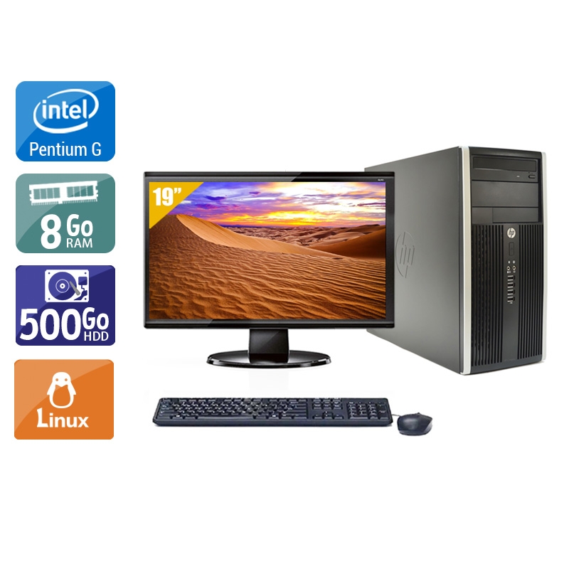 HP Compaq Pro 6200 Tower Pentium G Dual Core + Écran - 19'' 8Go RAM 500Go HDD Linux  Bon étatOccasion certifiée reconditionnée Bon état -  reconditionné disponible sur Kiatoo