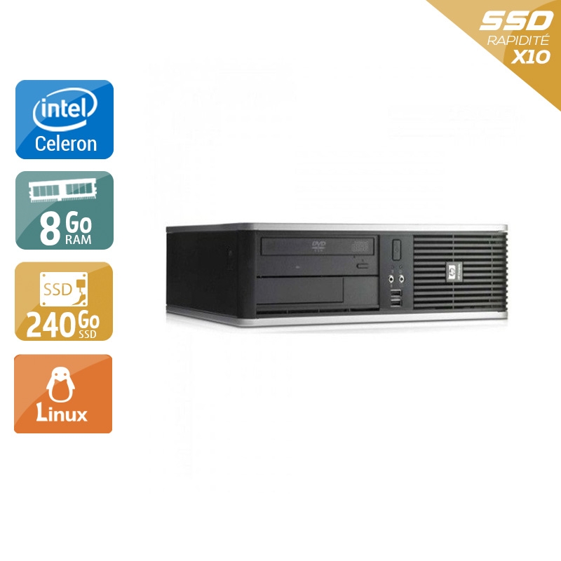 HP Compaq dc7800 SFF Celeron Dual Core - 8Go RAM 240Go SSD Linux  Très bon étatOccasion certifiée reconditionnée Bon état -  reconditionné disponible sur Kiatoo