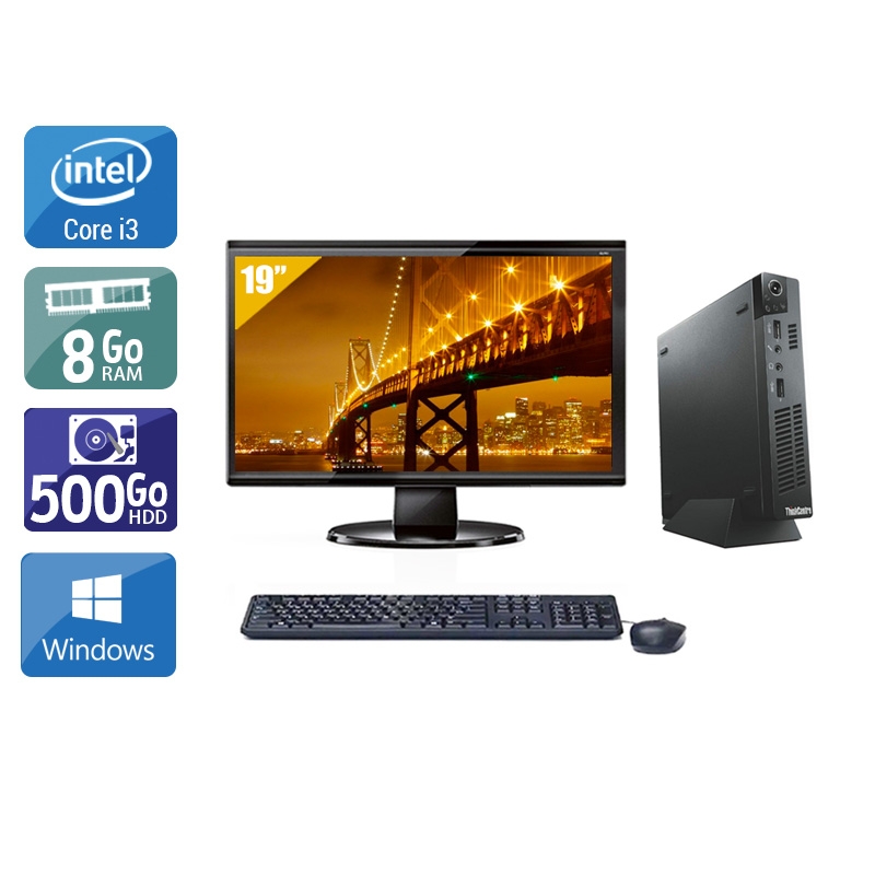 Acheter Lenovo ThinkCentre M72E Tiny i3 + Écran - 19'' 8Go RAM 500Go HDD Windows 10 Bon étatOccasion certifiée reconditionnée Bon état - 224,17 € Lenovo ThinkCentre M72E Tiny i3 + Écran - 19'' 8Go RAM 500Go HDD Windows 10 Bon étatOccasion certifiée reconditionnée Bon état - reconditionné disponible sur Kiatoo