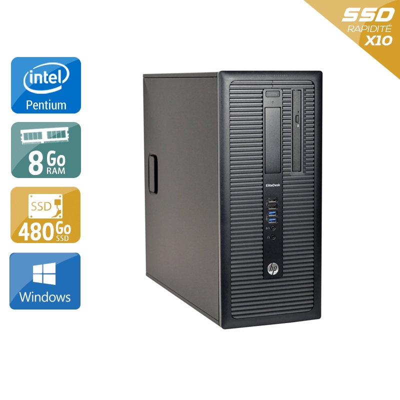 HP Compaq 280 G1 Tower Pentium G Dual Core - 8Go RAM 480Go SSD Windows 10  Bon étatOccasion certifiée reconditionnée Bon état -  reconditionné disponible sur Kiatoo