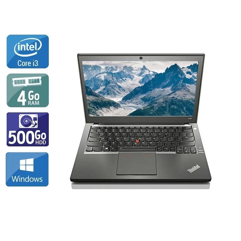 Lenovo ThinkPad X240 12,5'' i3 4Go RAM 500Go HDD Windows 10  Très bon étatOccasion certifiée reconditionnée Bon état -  reconditionné disponible sur Kiatoo
