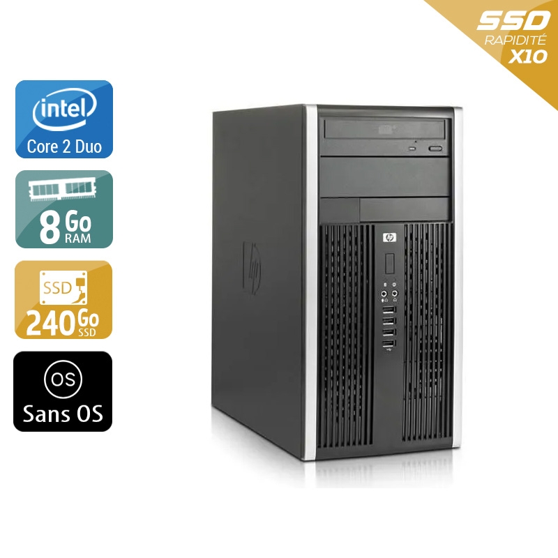 HP Compaq Pro 6000 Tower Core 2 Duo - 8Go RAM 240Go SSD Sans OS  État correctOccasion certifiée reconditionnée Bon état -  reconditionné disponible sur Kiatoo