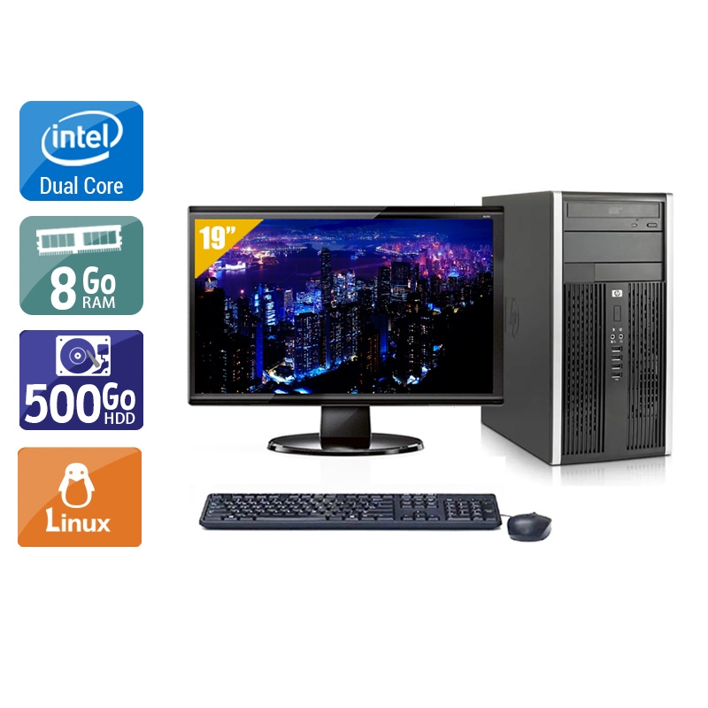 HP Compaq Pro 6000 Tower Dual Core + Écran - 19'' 8Go RAM 500Go HDD Linux  Bon étatOccasion certifiée reconditionnée Bon état -  reconditionné disponible sur Kiatoo
