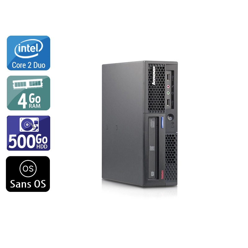 Acheter Lenovo ThinkCentre M58 USFF Core 2 Duo - 4Go RAM 500Go HDD Sans OS Très bon étatOccasion certifiée reconditionnée Bon état - 232,50 € Lenovo ThinkCentre M58 USFF Core 2 Duo - 4Go RAM 500Go HDD Sans OS Très bon étatOccasion certifiée reconditionnée Bon état - reconditionné disponible sur Kiatoo