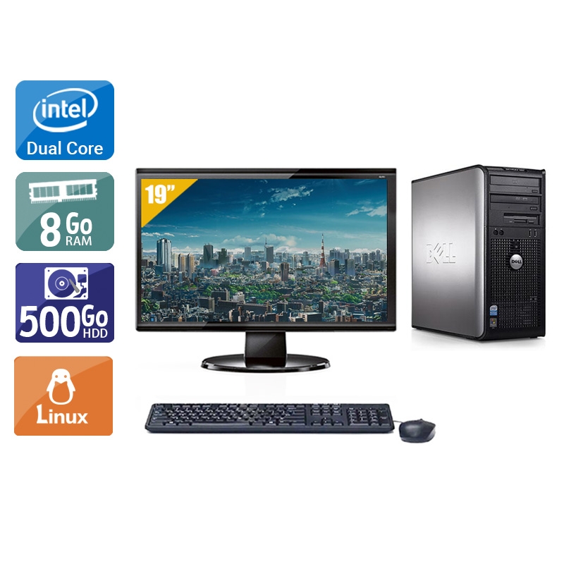 Dell Optiplex 380 Tower Dual Core + Écran - 19'' 8Go RAM 500Go HDD Linux  Bon étatOccasion certifiée reconditionnée Bon état -  reconditionné disponible sur Kiatoo