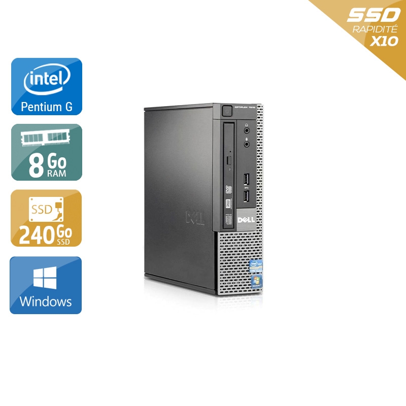 Acheter Dell Optiplex 790 USDT Pentium G Dual Core - 8Go RAM 240Go SSD Windows 10 Bon étatOccasion certifiée reconditionnée Bon état - 190,83 € Dell Optiplex 790 USDT Pentium G Dual Core - 8Go RAM 240Go SSD Windows 10 Bon étatOccasion certifiée reconditionnée Bon état - reconditionné disponible sur Kiatoo