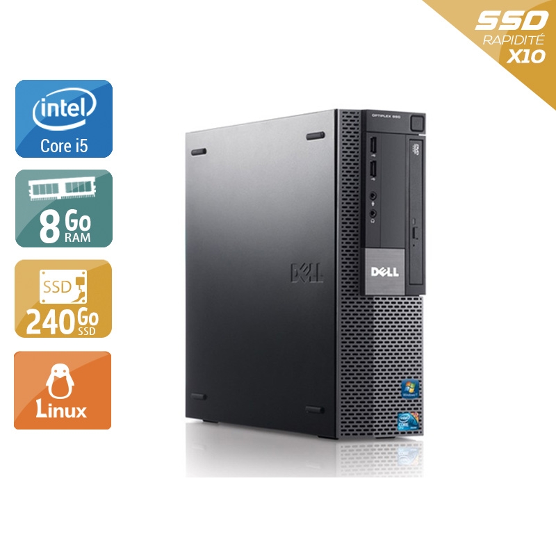 Dell Optiplex 980 SFF i5 - 8Go RAM 240Go SSD Linux  Bon étatOccasion certifiée reconditionnée Bon état -  reconditionné disponible sur Kiatoo
