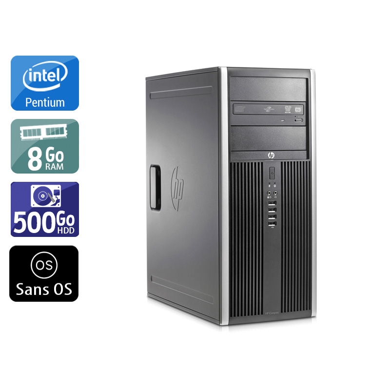 HP Compaq Elite 8200 Tower Pentium G Dual Core - 8Go RAM 500Go HDD Sans OS  Très bon étatOccasion certifiée reconditionnée Bon état -  reconditionné disponible sur Kiatoo