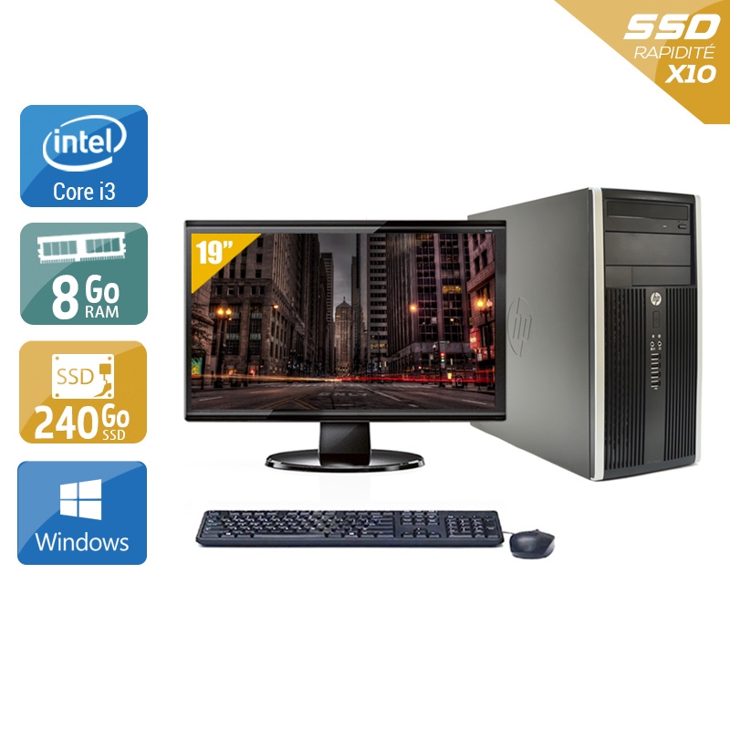 Acheter HP Compaq Pro 6200 Tower i3 + Écran - 19'' 8Go RAM 240Go SSD Windows 10 Bon étatOccasion certifiée reconditionnée Bon état - 224,17 € HP Compaq Pro 6200 Tower i3 + Écran - 19'' 8Go RAM 240Go SSD Windows 10 Bon étatOccasion certifiée reconditionnée Bon état - reconditionné disponible sur Kiatoo