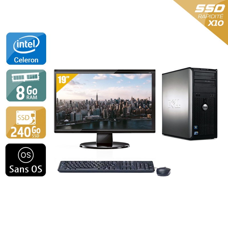 Acheter Dell Optiplex 780 Tower Celeron Dual Core + Écran - 19'' 8Go RAM 240Go SSD Sans OS Bon étatOccasion certifiée reconditionnée Bon état - 224,17 € Dell Optiplex 780 Tower Celeron Dual Core + Écran - 19'' 8Go RAM 240Go SSD Sans OS Bon étatOccasion certifiée reconditionnée Bon état - reconditionné disponible sur Kiatoo