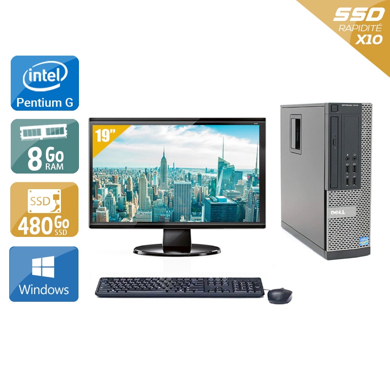 Acheter Dell Optiplex 7020 SFF Pentium G Dual Core + Écran - 19'' 8Go RAM 480Go SSD Windows 10 Très bon étatOccasion certifiée reconditionnée Bon état - 307,50 € Dell Optiplex 7020 SFF Pentium G Dual Core + Écran - 19'' 8Go RAM 480Go SSD Windows 10 Très bon étatOccasion certifiée reconditionnée Bon état - reconditionné disponible sur Kiatoo